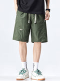 Men's Solid Color Casual Loose Lce Silk  Shorts