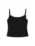 Lace stitching retro polka dot Cami Top