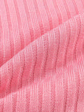 Pink Crewneck Slim Short Sleeve Knits