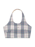 Vintage Plaid Crewneck Halter Vest