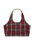 Vintage Plaid Crewneck Halter Vest