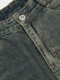 Lockere Jeansshorts im Vintage-Look mit verwaschenem Used-Look für Herren