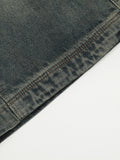 Men's Vintage Washed Distressed Loose Denim Shorts