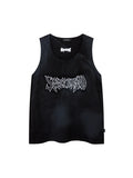 Men's Retro Distressed Patch Embroidery Loose Vest