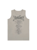 Men's Letter Print Crewneck Loose Vest