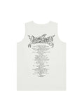 Men's Letter Print Crewneck Loose Vest