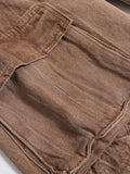 Men's Vintage Washed Multi Pocket Cargo Shorts