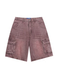 Herren-Cargo-Shorts im Vintage-Waschung-Stil mit mehreren Taschen