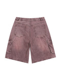 Men's Vintage Washed Multi Pocket Cargo Shorts