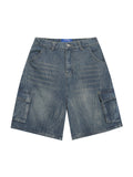 Men's Vintage Washed Multi Pocket Cargo Shorts