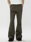 Men'S Plain Casual Flared Pants Straight Leg Pants