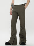 Men'S Plain Casual Flared Pants Straight Leg Pants