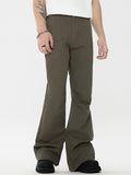 Men'S Plain Casual Flared Pants Straight Leg Pants