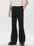 Men'S Plain Casual Flared Pants Straight Leg Pants