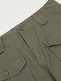 Pantalon cargo droit décontracté uni pour hommes