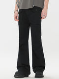 Men'S Plain Casual Straight Cargo Pants