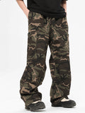 Lockere Cargohose für Herren mit Camouflage-Print und großen Taschen