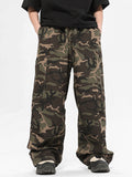 Lockere Cargohose für Herren mit Camouflage-Print und großen Taschen