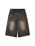 Men'S Vintage Washed Loose Straight Shorts