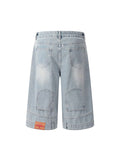 Men'S Washed Distressed Loose Wide Leg Shorts