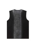 Men'S Washed Distressed Holes Vest