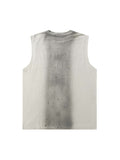 Men'S Washed Distressed Holes Vest