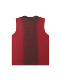 Men'S Washed Distressed Holes Vest