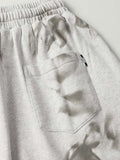 Men'S Washed Distressed Graffiti Letter Print Shorts