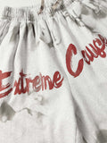 Men'S Washed Distressed Graffiti Letter Print Shorts