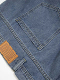 Lockere Jeansshorts für Herren mit weitem Bein