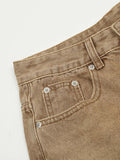 Men'S Loose Wide Leg Straight Denim Shorts