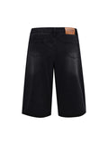 Men'S Loose Wide Leg Simple Denim Shorts