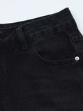 Men'S Loose Wide Leg Simple Denim Shorts