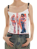 Character Print Slim Fit Tank Top