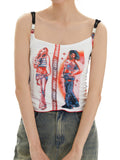 Character Print Slim Fit Tank Top