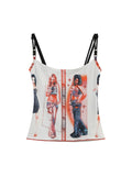 Character Print Slim Fit Tank Top