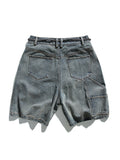 Men'S Vintage Washed Straight Denim Shorts