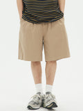 Men'S Simple Plain Loose Wide Leg Shorts