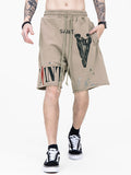 Men'S Letter Print Casual Sports Shorts