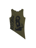 Tanktop mit Rundhalsausschnitt und Buchstaben-Print