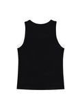 Contrast Color Stitching Fake Two Pieces Tank Top