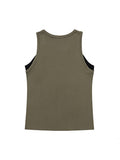 Contrast Color Stitching Fake Two Pieces Tank Top