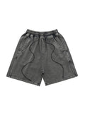 Verwaschene Distressed-Shorts für Herren