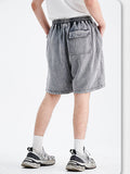 Verwaschene Distressed-Shorts für Herren