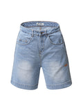 Men'S Vintage Washed Straight Loose Denim Shorts