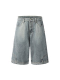 Lockere, lässige Shorts aus gewaschenem Denim für Herren