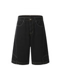 Men'S Washed Denim Loose Casual Shorts