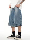 Men'S Washed Denim Loose Casual Shorts