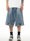 Lockere, lässige Shorts aus gewaschenem Denim für Herren