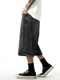 Men'S Denim Casual Straight Loose Shorts